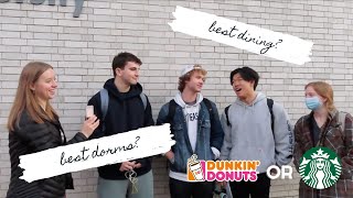 NORTHEASTERN UNIVERSITY STUDENTS VOTE best dorms best dining on campus and starbucks vs dunkin [upl. by Edelman989]