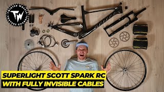 Building a SUPERLIGHT Scott Spark RC with fully INVISIBLE cable routing [upl. by Anhpad876]