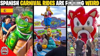 Spains Carnival Rides are WEIRD AS HELL Ferias 🇪🇸 [upl. by Esahc]