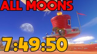 PB Super Mario Odyssey All Moons Speedrun in 74950 [upl. by Erdnassac342]