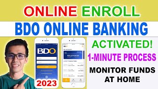 EASY STEPS TO ENROLL BDO ONLINE BANKING  BDO ACCOUNT ENROLLMENT  TAGALOG TIPS 2023 [upl. by Aryajay]