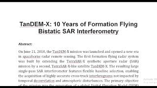 TanDEM X 10 Years of Formation Flying Bistatic SAR Interferometry [upl. by Thrift107]