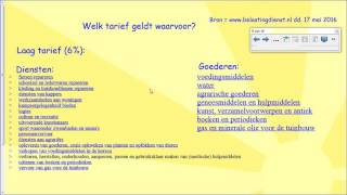 Belastingrecht Omzetbelasting deel 1 [upl. by Mansur]