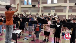 Jefferson High School Marching Band prepares for KSAT Pigskin Classic 2023 [upl. by Lamdin]