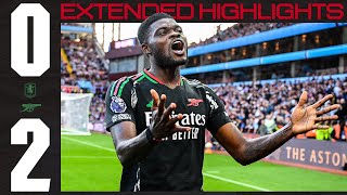 EXTENDED HIGHLIGHTS  Aston Villa vs Arsenal 02  Trossard amp Partey score in away victory [upl. by Kacey]