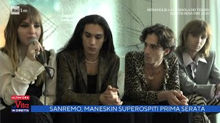 Sanremo 2022 Maneskin super ospiti della prima serata  La vita in diretta 18012022 [upl. by Desdemona]