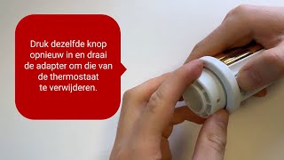 Danfoss Ally™ Radiatorthermostaat – De adapter demonteren [upl. by Airtemad305]