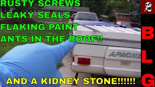 SCREW IT ROOF TRIM SEALS STAINLESS SCREWS 78 APACHE POP UP CAMPER PROJECT [upl. by Yraccaz866]