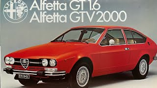 Alfa Romeo Alfetta GT 16 and GTV 2000  1978 Brochure review [upl. by Gaves761]