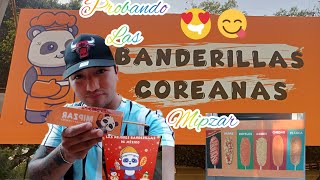 😋🤔PROBANDO LAS BANDERILLAS COREANAS MIPZAR🤤😱💯👌🏻 [upl. by Ahsiloc]