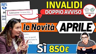 🔴 INVALIDI PARZIALI e TOTALI 8 NOVITÀ APRILE 2024 ➡ IMPORTI INCREMENTI PENSIONE BONUS 850€ INPS [upl. by Vano]