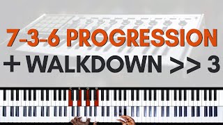 736 Chord Progression  Jazzy Walkdown to Chord 3 [upl. by Aevin57]