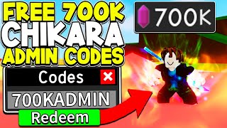 FREE 700K CHIKARA ADMIN CODES UPDATE IN ANIME FIGHTING SIMULATOR SUPER OP Roblox [upl. by Oam423]