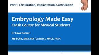 Embryology Made Easy for Medical Students Part 1 Fertilization Implantation amp Gastrulation [upl. by Notnil]