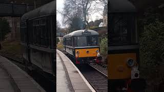 Waggon amp Maschinebau Railbus M79964 departs Haworth Station with a Threetone kwvr [upl. by Aileve]