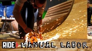 HowTo Build a Skatepark  Quarter Pipe Part 6 Cutting Coping  Manual Labor [upl. by Wunder]