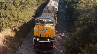 UP 1995 CNW Heritage NorthBound on the former MKT mainline on Ft Worth Sub [upl. by Ahterod161]