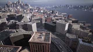 Relaxing City Drone Flight  Unreal Engine 5 Tech Demo  The Matrix [upl. by Robyn622]