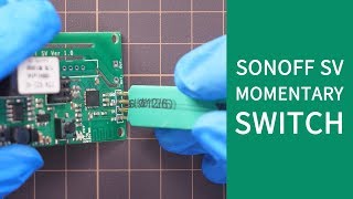 Sonoff SV Momentary Switch  Inching Relay flash with Pogo Pin powered by ESPHome [upl. by Nosyarg687]