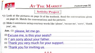 3rd std English ch 24 At The Market workbook question answer at the market workbook solution [upl. by Enyleve]