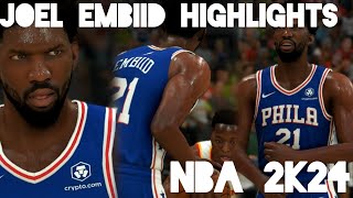 40 Points  Joel Embiid Highlights  NBA 2K24 Gameplay [upl. by Sabanrab]