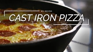 Cast Iron Pizza  How to Make Deep Dish Pizza [upl. by Ruprecht]