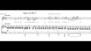 Après un rêve  Fauré  accompaniment in B minor [upl. by Cost]