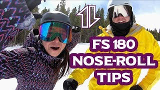 Frontside 180 NoseRolls Tips with Katie Tsuyuki and Ryan Knapton [upl. by Naylor]