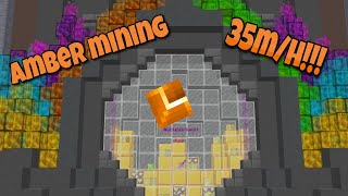 Making 35MH Amber Mining Hypixel Skyblock [upl. by Cirda]