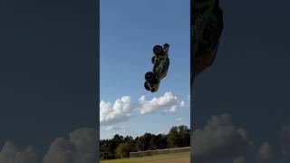 Traxxas Maxx Slash Backflips into hard landing [upl. by Anaihsat198]