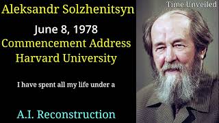 Aleksandr Solzhenitsyn Harvard Address in English AI Reconstruction [upl. by Yesnel]