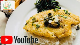 FLOUNDER FISH IN BUTTER AND LEMON SAUCE  FLOUNDER FISH RECIPE  FISH IN BUTTER SAUCE TASTY FISH [upl. by Corissa]