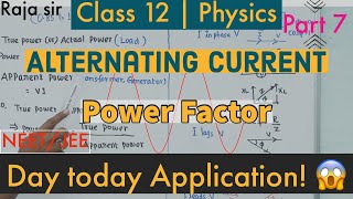 Power Factor Alternating current Class 12 Physics NEETJEE Raja sir Tamil Application [upl. by Dyanne]