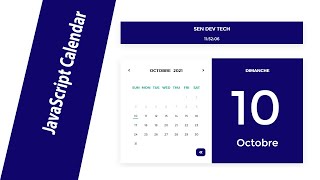 Calendar with HTML CSS and JavaScript  How to build calendar using HTML CSS and JavaScript [upl. by Raseta]