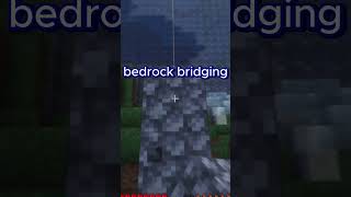 bridging in java vs bridging in bedrock minecraft javaedition vs bedrockedition bridge short [upl. by Mosier240]