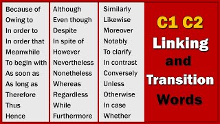 C1 C2 Proficiency Advanced Linking and Transition Words for IELTS [upl. by Orva51]