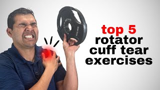 Top 5 Rotator Cuff Tear Exercises To Actually Help Heal And Avoid Surgery [upl. by Olds]