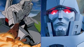 Megatron Voice Comparison 1984  2023  Transformers TV Shows and Movies [upl. by Enileme]