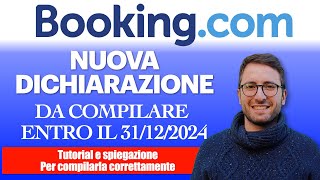 Nuova Dichiarazione Obbligatoria da compilare su Bookingcom [upl. by Buote]