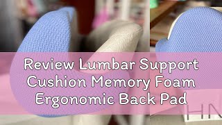 Review Lumbar Support Cushion Memory Foam Ergonomic Back Pad Support Pain Relief Chair Support Car [upl. by Vernon]