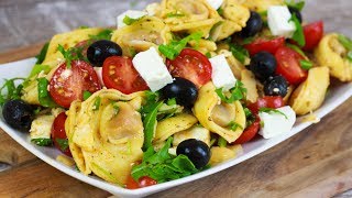 Tortellini Salat  Tortelloni Salat mit Tomaten und Feta [upl. by Ikoek]