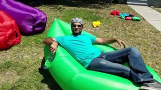 How to use inflatable Hangout Sofa  New Features  Extra Tips on how to inflate and repair [upl. by Aldercy382]