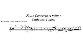 F Benda  Flute Concerto in A minor  Score [upl. by Rokach166]