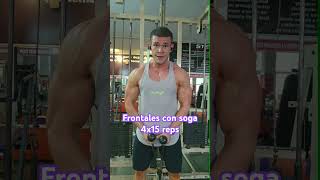 FRONTALES con SOGA 4X15 REPS motivation gym fitness aesthetic lifestyle workout [upl. by Gnay93]