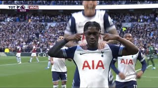 Yves Bissouma Goal Tottenham vs West Ham 41 All Goals and Extended Highlights [upl. by Atirrehs]