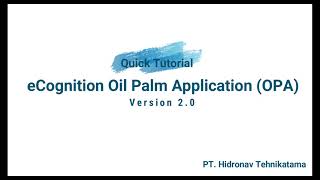 Hitung Cepat dan Akurat Pokok TBM Kelapa Sawit dengan eCognition Oil Palm Application Versi 20 [upl. by Edny608]