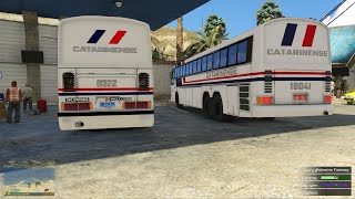 GTA V Viagem Ônibus Viação Catarinense Tecnobus 6x2 Tribus 2 Bus Simulator [upl. by Vanderhoek590]