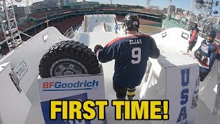 Hockey Players try Red Bull Crashed Ice Track for the first time WITHOUT Practice [upl. by Autrey]