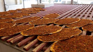 Turkish Lahmacun Thin Crunchy And Tasty  How Its Made  Turkish Street Foods [upl. by Swann]