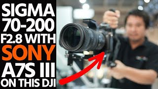 Sigma 70200 F28 on Sony A7S III PERFECT DJI RS4 Pro SETUP [upl. by Quintina]